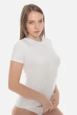 Aytuğ Women's MODAL Crew Neck Regular Fit Undershirt White