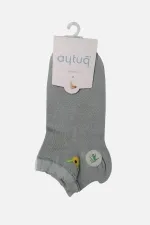 Aytuğ Women's Bamboo Single Ankle Socks, Aqua Green