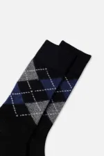 Aytuğ Men's Lambswool Single Socket Socks Black