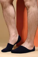 Aytuğ Men's Cotton Single Ballet Socks Navy Blue