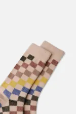 Aytuğ Women's Soft Plush Thermal Single Socket Sleep Sock Yellow