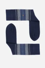 Aytuğ Men's Lambswool Single Socket Socks Navy Blue