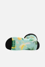 Chaussettes fantaisie unisexes en coton à motif jasmin, multicolores