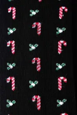 Aytuğ Men's Cotton Single Christmas Themed Socks Black