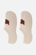 Aytuğ Women's Cotton Single No Show Socks Beige