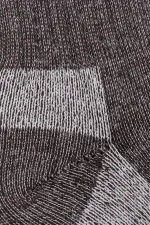 Aytuğ Unisex Alpaca Wool Terry Winter Socks Brown-Ecru