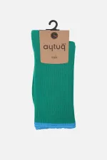 Aytuğ Women's Cotton Single Terry Socks Green
