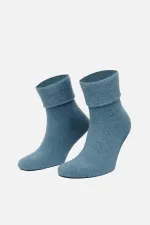 Aytuğ Women's Soft Plush Thermal Single Socket Socks Petrol Green