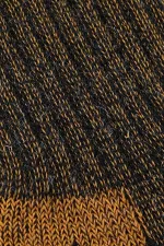 Aytuğ Unisex Alpaca Wool Terry Winter Socks Anthracite-Orange