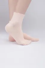 Aytuğ Women's Bamboo Single Short Ankle Socks Salmon