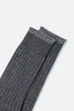Aytuğ Men's Lambswool Single Socket Socks Smoke Grey