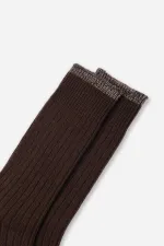 Aytuğ Men's Lambswool Single Socket Socks Brown