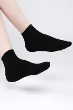 Chaussettes de sport Aytuğ pour femmes, en modal, noires. Chaussettes de sport Aytuğ pour femmes, en modal, noires.