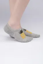 Aytuğ Women's Cotton Single No Show Socks Grey