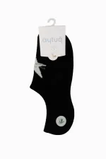 Aytuğ Women's Bamboo Single No Show Socks Black