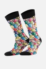 Aytuğ Unisex Cotton Emoji Pattern Fun Ankle Socks Emoji Design
