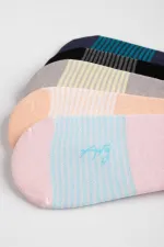 Aytuğ Women's Modal 5 Pairs Special Boxed Ballet Socks Multicolored
