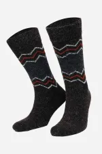 Aytuğ Men's Alpaca Wool Winter Socks (2 Pairs) Beige-Brown