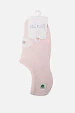 Aytuğ Women's Cotton Single No Show Socks Pink