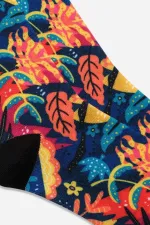 Aytuğ Unisex Cotton Leaf Pattern Fun Ankle Socks, Multicolored