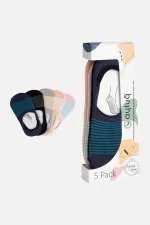 Aytuğ Women's Modal 5 Pairs Special Boxed Ballet Socks Multicolored
