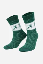 Chaussettes thermiques en peluche pour femmes Aytuğ, motif cerf, motif de Noël
