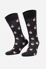 Aytuğ Men's Cotton Single Christmas Themed Socks Anthracite