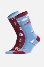 Aytuğ Women's Cotton Sailor Pattern Fun Ankle Socks (Single)
