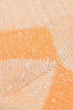 Aytuğ Unisex Alpaca Wool Terry Winter Socks, Ecru-Orange