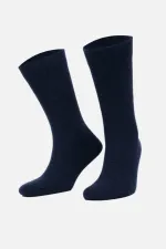 Aytuğ Men's Lambswool Single Socket Socks Navy Blue