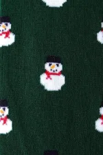 Chaussettes de Noël en coton vert pour homme Aytuğ