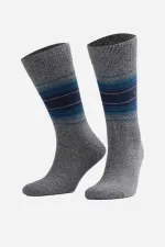Aytuğ Men's Lambswool Single Socket Socks, Smoke Grey