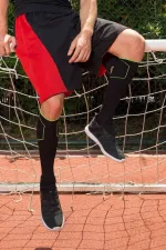 Aytuğ Unisex Shaping Knee-High Running and Sports Socks Black