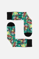 Aytuğ Unisex Cotton Panda Pattern Fun Ankle Socks Panda Design