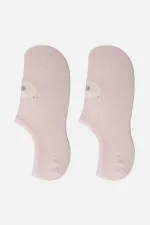 Aytuğ Women's Cotton Single No Show Socks Pink