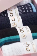 Aytuğ Women's Cotton 8 Pairs Special Boxed Terry Towel Socks Multicolored