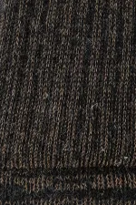 Aytuğ Unisex Alpaca Wool Terry Winter Socks Anthracite-Beige