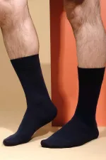 Chaussettes Aytuğ pour homme, en coton, à une seule chaussette, bleu marine Chaussettes Aytuğ pour homme, en coton, à une seule chaussette, bleu marine