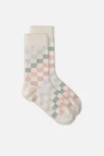 Chaussettes de nuit thermiques douces et moelleuses pour femmes Aytuğ, écrues