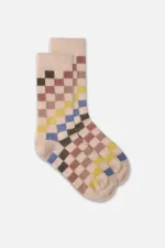 Aytuğ Women's Soft Plush Thermal Single Socket Sleep Sock Yellow