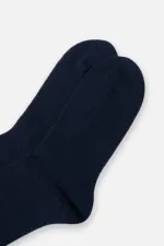 Aytuğ Men's Lambswool Single Socket Socks Navy Blue