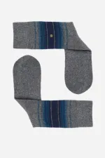 Aytuğ Men's Lambswool Single Socket Socks, Smoke Grey