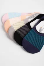 Aytuğ Women's Modal 5 Pairs Special Boxed Ballet Socks Multicolored