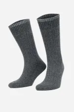 Aytuğ Men's Lambswool Single Socket Socks Smoke Grey