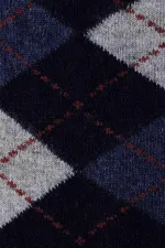 Chaussettes Aytuğ pour homme, en laine d'agneau, à une seule chaussette, bleu marine Chaussettes Aytuğ pour homme, en laine d'agneau, à une seule chaussette, bleu marine