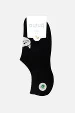 Aytuğ Women's Cotton Single No Show Socks Black