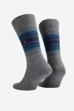 Aytuğ Men's Lambswool Single Socket Socks, Smoke Grey