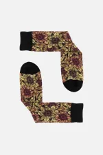 Aytuğ Unisex Cotton Floral Pattern Fun Ankle Socks