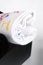 Aytuğ Women's Bamboo 4 Pairs Special Boxed Ankle Socks Multicolored