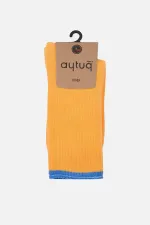 Aytuğ Women's Cotton Single Terry Sock Orange
